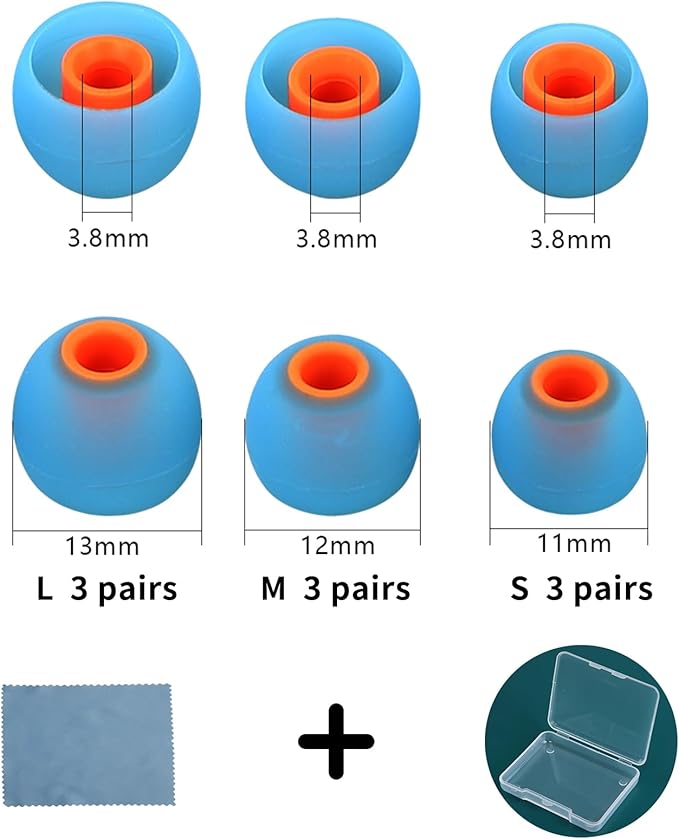 Earbud Tips Ear Bud Tips Soft Anti Slip Washable and Reusable Silicone - Image 2