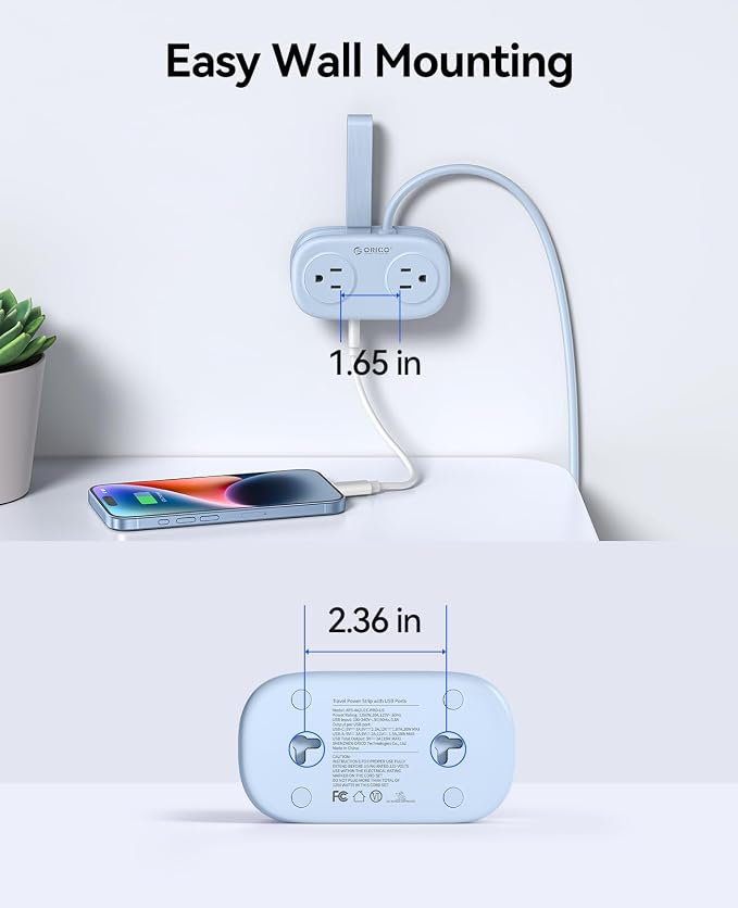 ORICO Blue Travel Power Strip PD20W - Image 8