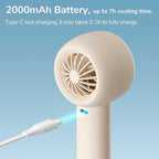 JISULIFE Mini Portable Fan-Bladeless Safe Design, Powerful Turbo Handheld Fan - Image 5