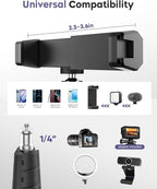 Aureday Phone Tripod, Remote and Phone Holder, Overhead & Selfie Stick - Image 3