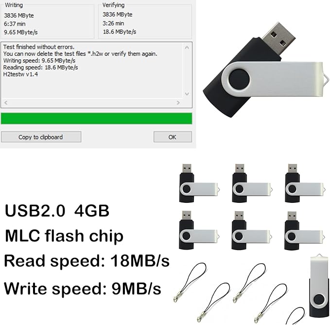 lcwamy 4GB Flash Drives 100 Pack USB Drives Bulk USB Flash Drive 100 Pack Flash - Image 2