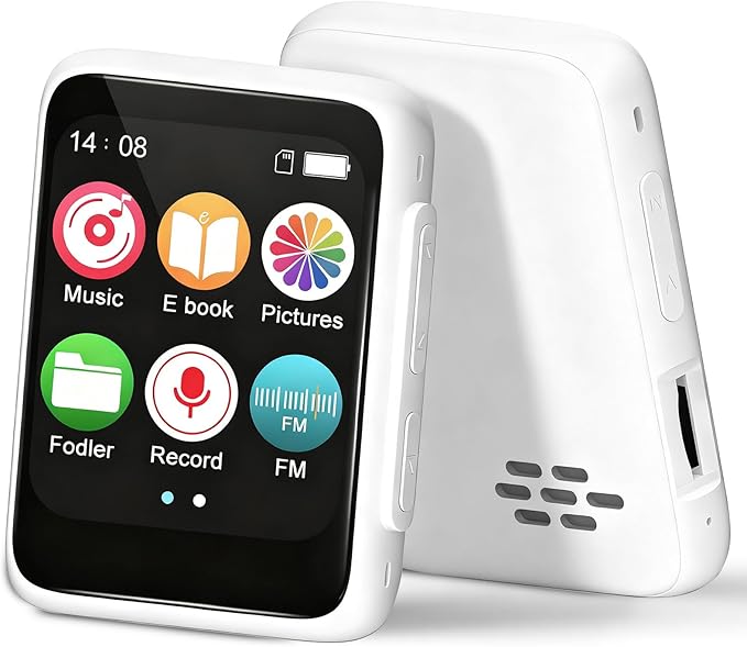 Kids Bluetooth MP3 Player with Headphones, Built-in Speaker, 512GB Expandable by Welcometovisit
