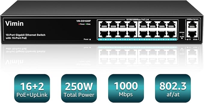 16 Port Gigabit PoE Switch - Image 9