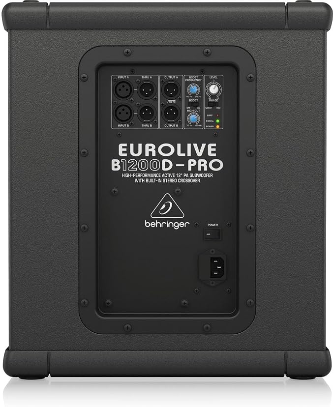 Behringer EUROLIVE B1200D-PRO High-Performance Active 500 Watt 12" PA Subwoofer - Image 4