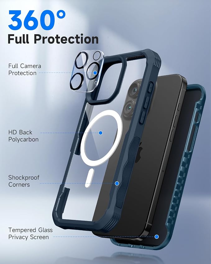 seacosmo for iPhone 16 Pro Case, Full Body Bumper - Image 3