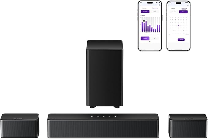 ULTIMEA 5.1 Sound Bar, 410W Dolby Atmos Surround Sound System by ULTIMEA