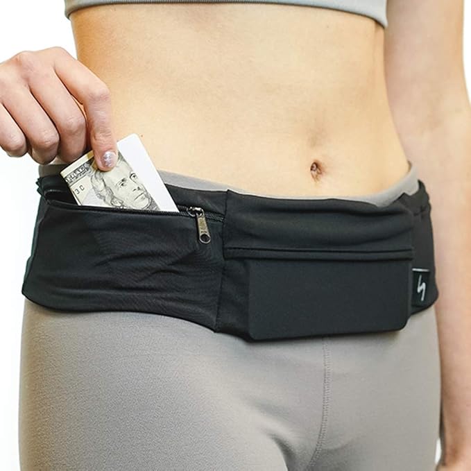 3 Pocket Adjustable Running Belt Waist Pack, Fanny Pack - Image 2