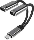 USB C Splitter，2 in 1 USB C Headphone and Charger Adapter Audio Dongle Cable - Image 9