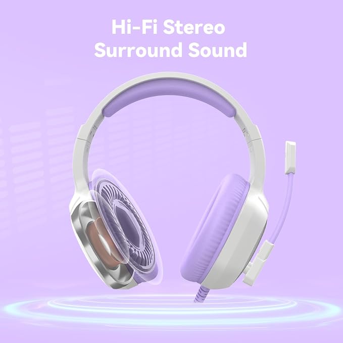 Gaming Headset with Microphone for Pc, Xbox One Series X/s, Stereo Wired Noise - Image 2