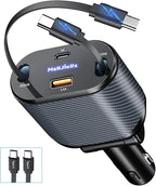 Retractable Car Charger for 4 in 1 Fast Charging Max 80W【ONLY 2 Type-C Charging by MAGJIEYX