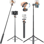 VRIG TP16 Camera Tripod, 55 inch Extendable Phone Selfie Stick Camera Tripod by VRIGSelect
