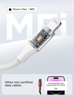 USB C to Lightning Cable 6FT, Power iPhone Charger Cord MFi Certified Braided - Image 3