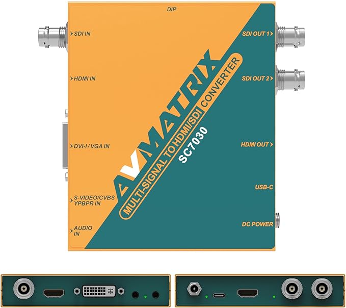 AVMATRIX SC7030 Multi-Signal Converter SDl/HDMl/DVI-I/VGA/CVBS/S-Video/YPbPr to by AVMATRIX