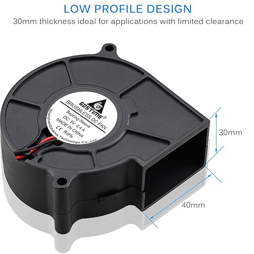 GDSTIME 7530 75mm x 75mm x 30mm 5V USB Blower Brushless Cooling Fan - Image 4