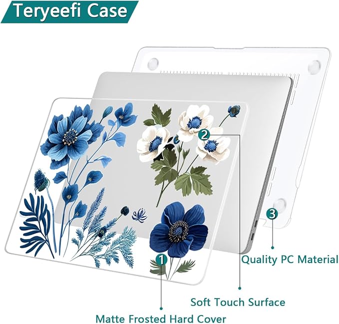 Teryeefi Compatible with M2 M1 MacBook Pro 13 Inch Case A2338 A2289 A2251 A2159 - Image 5