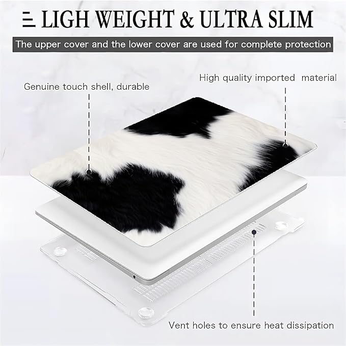 Compatible with MacBook Air 13.3 13.6 Inch Case 2022 2021 2020 2019 Plastic - Image 2