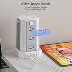 Power Strip Surge Protector, 10 Ft Extension Cord - Image 9