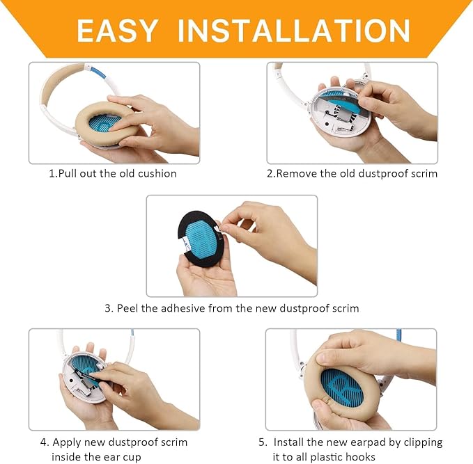 Headphones Replacement Ear Pads, - Image 4