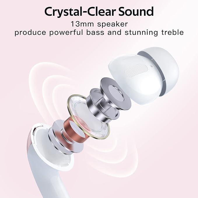 TAGRY Bluetooth Headphones True Wireless Earbuds 60H Playback LED Power Display - Image 6