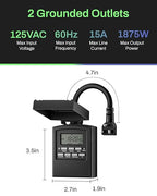 BN-LINK 7 Day Outdoor Heavy Duty Digital Programmable Timer, Outdoor Timer - Image 6