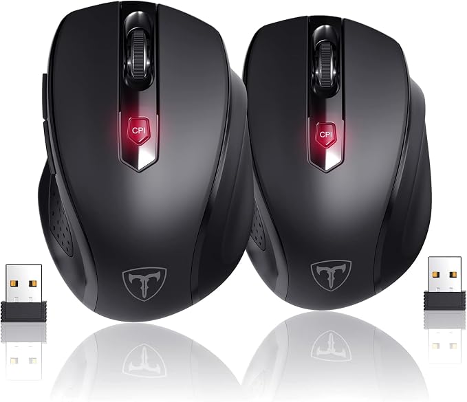 Wireless Mouse, D-09 Computer Mouse USB Cordless Mice by HOTWEEMS