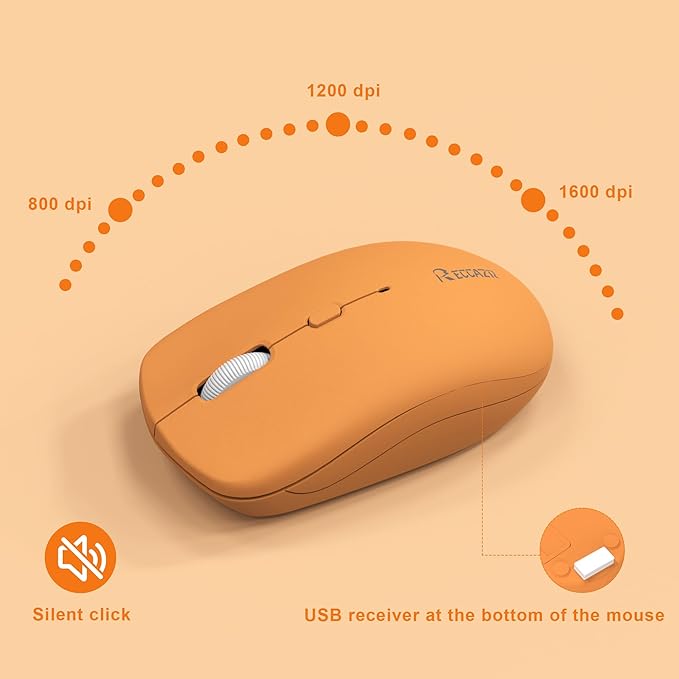 Wireless Keyboard and Mouse Combo, Full-Sized Wireless Keyboard and Adjustable - Image 7