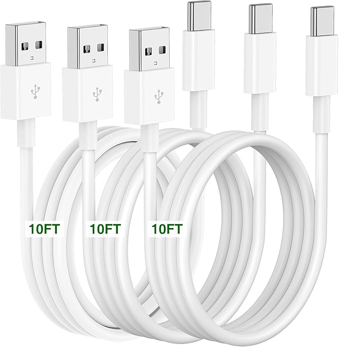 Car Carplay Cable for iPhone 17 16 15 Charger Cord, 3 Pack 10FT Long USB A to by Cabepow