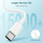 60W USB C to USB C Cable 3Pack iPhone 15 Fast Charging Cable, USB-C to USBC - Image 4
