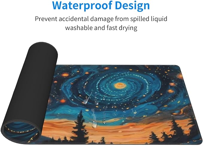 Gaming Mouse Pad, Large Non-Slip Rubber Base Mousepad, Keyboard Mouse Mat - Image 5