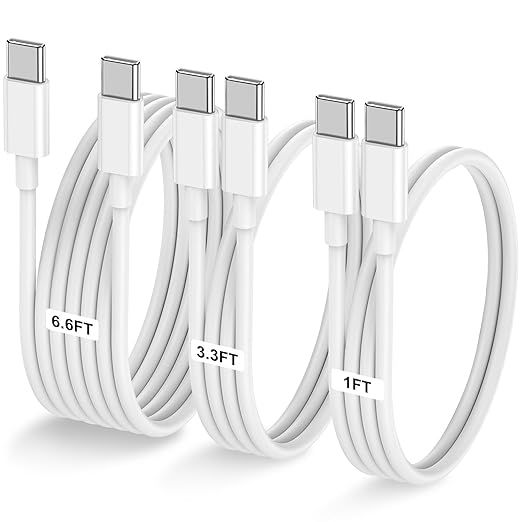 3-Pack 60W USB C to USB C Cable, Type C Fast Charging Cable by LOFPYE