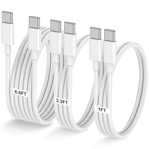 3-Pack 60W USB C to USB C Cable, Type C Fast Charging Cable by LOFPYE