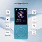 MP3 Player 32GB with Speaker Earphone Portable Mini Light Blue Music Player - Image 3