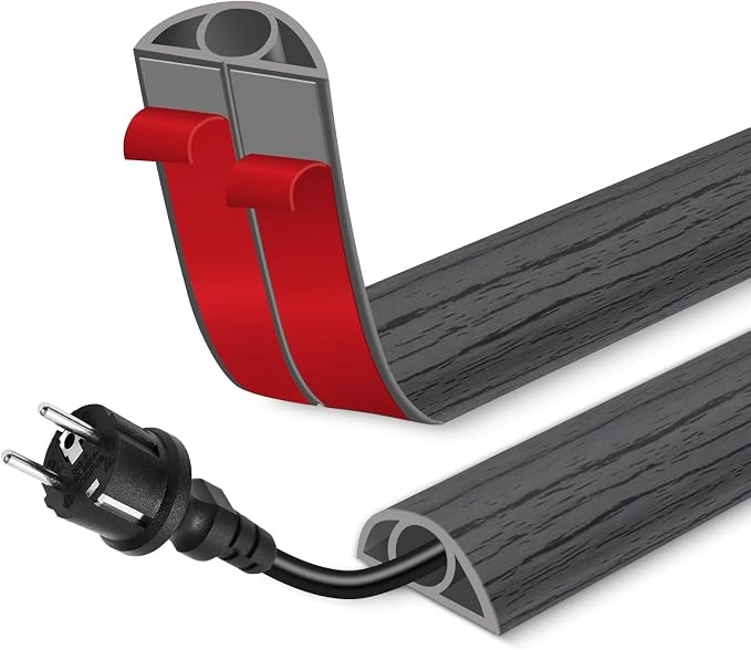 Floor Cord Cover for Wires on Floor Self Adhesive Cord Hider Floor Cable by EYAYEN