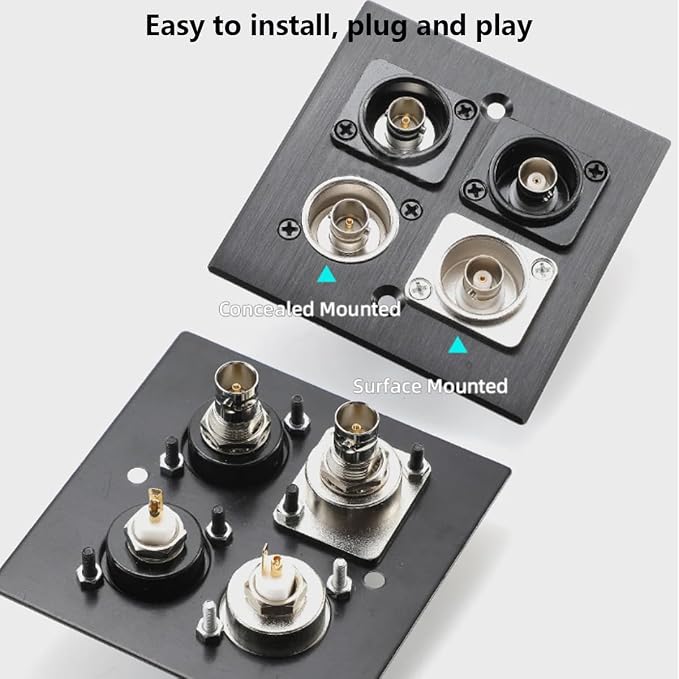 PENGLIN 5PCS BNC D Series Panel-Mount Connector, Coaxial BNC Female to Female - Image 5