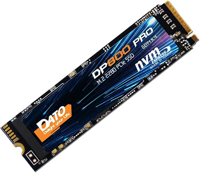 DATO M.2 2280 SSD 1TB, PCIe Gen4 x4 NVMe SSD Internal Solid State Drive by DATO