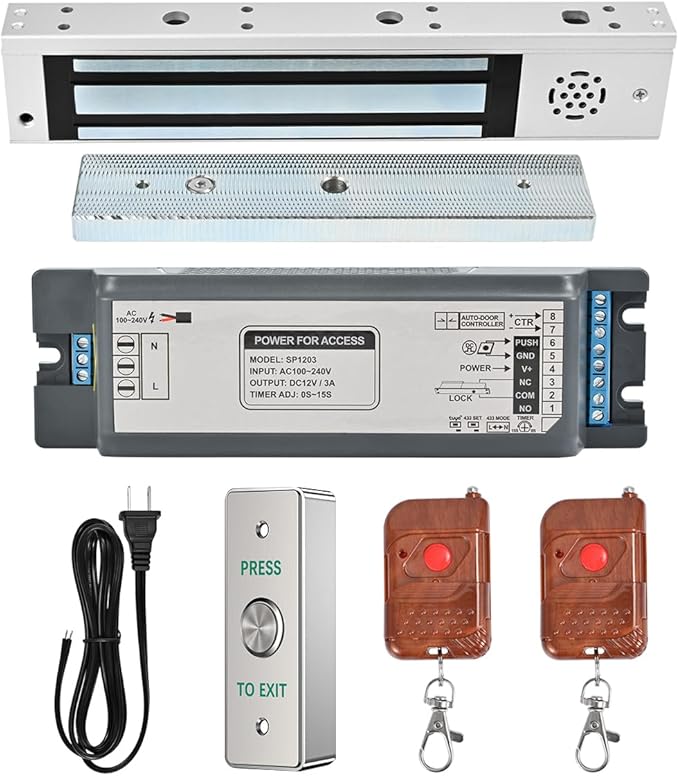 Smart Door Access Control System 600lbs Magnetic Lock Kit by YUHANUS