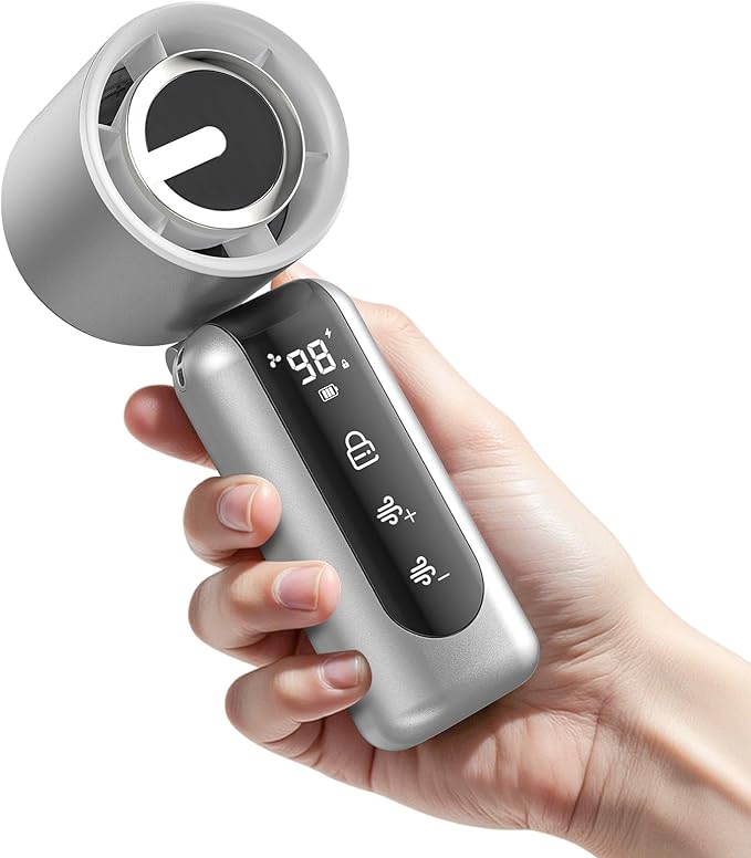Portable Handheld Mini Fan, Speed Adjustable Turbo Personal Fan, 4000mAh by Unknown