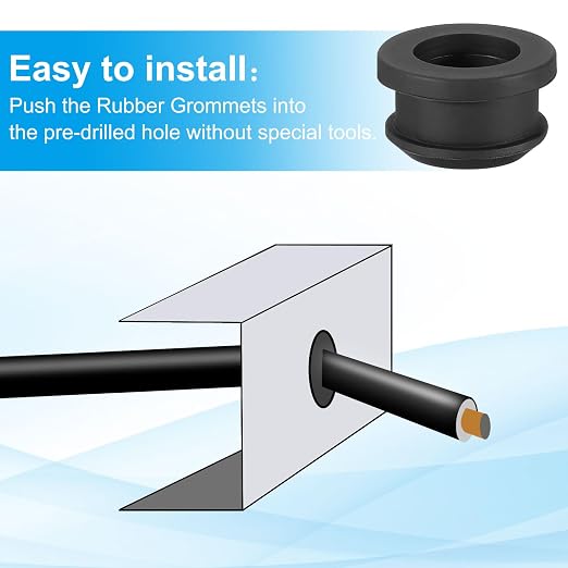 PATIKIL 17mm / 11/16 Inch Drill Hole, 1/2 Inch ID Rubber Grommets - Image 4