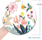 Mouse Pad, Floral Mouse Pad, Round Computer Mouse Mat - Image 2