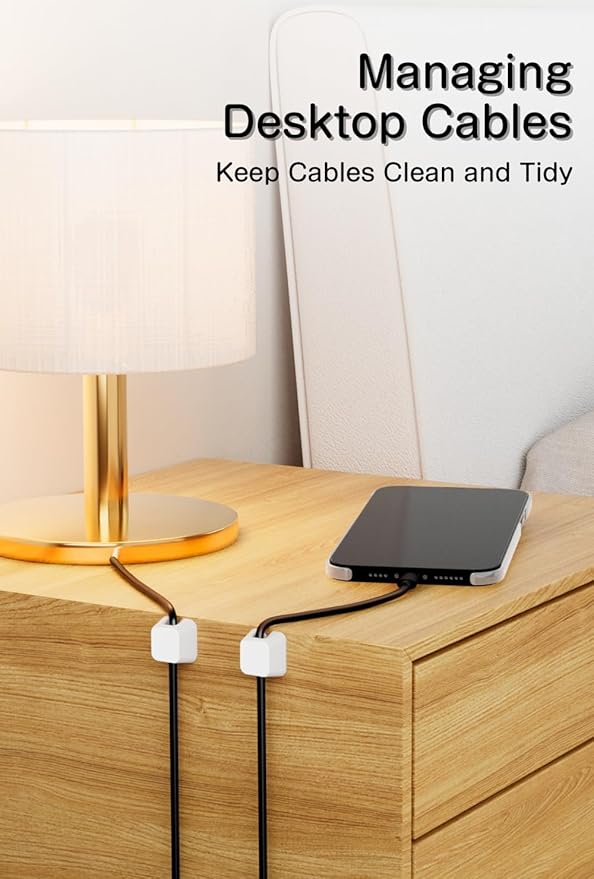 Viaky 8 Pack Magnetic Cable Clips, Large Size Under Desk Cable Management - Image 6