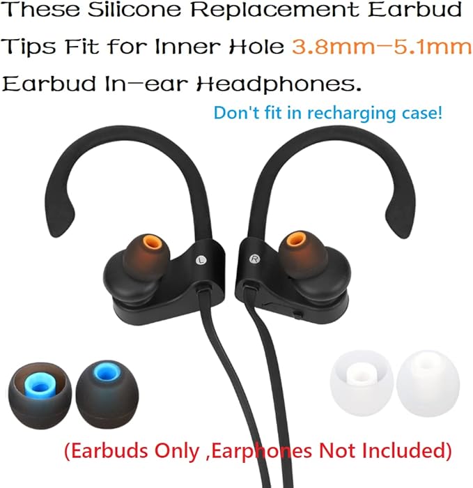 Earbuds Replacement Tips Silicone Earbud Tips Ear Gels Fit - Image 4