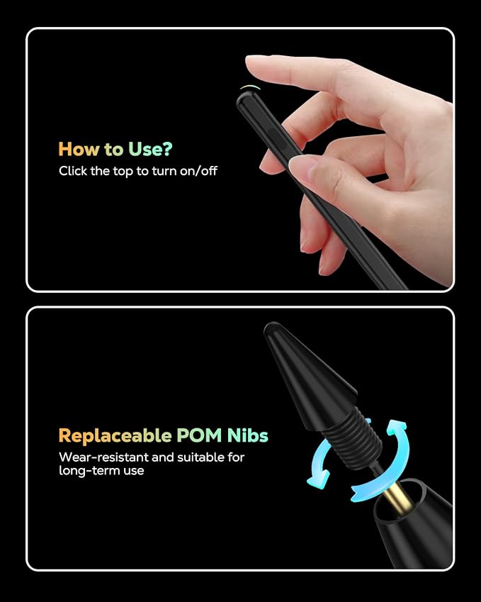 MoKo Pencil for iPad 11th 10th Gen, Stylus Pen for 2018-2025 Apple iPad - Image 7