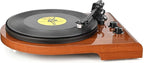 Vinyl Record Player with Bluetooth Input Output, Turntable with Built-in Preamp by Udreamer