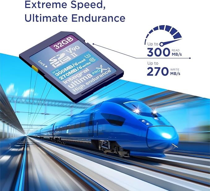 Integral 32GB UHS-II SD Card V90 Up to 300MBs Read and 270MBs Write Speed 1866X - Image 3