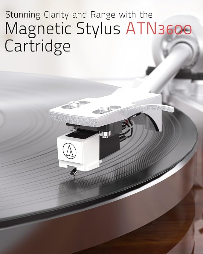 Record Player for Vinyls Turntables Wireless Output Connectivity Belt-Drive 33 - Image 2