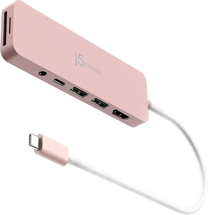 j5create USB-C Pink Multi-Port Hub by j5create