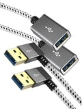 CableCreation USB 3.0 Extension Cable 1FT, Left Angle USB 3.0 Male to Female by CableCreation