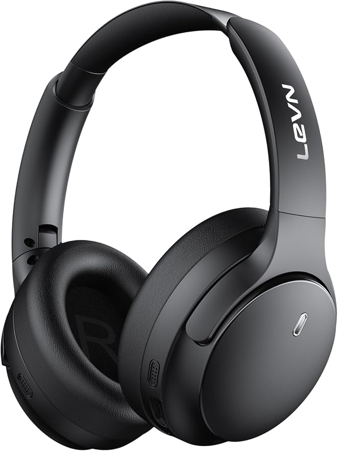 LEVN Hybrid Active Noise Cancelling Headphones, Wireless Headphones Bluetooth by LEVN