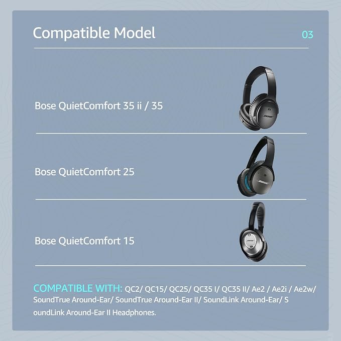 Cooling-Gel QuietComfort 35 / QC35 ii Replacement Ear Pads - Image 2