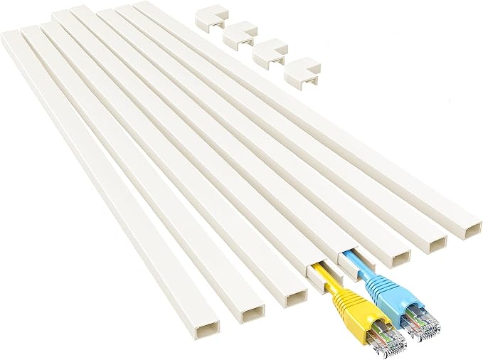 Yecaye Beige Cord Hider, One-Cord Channel Cord Cover on Wall, Cable Management by Yecaye